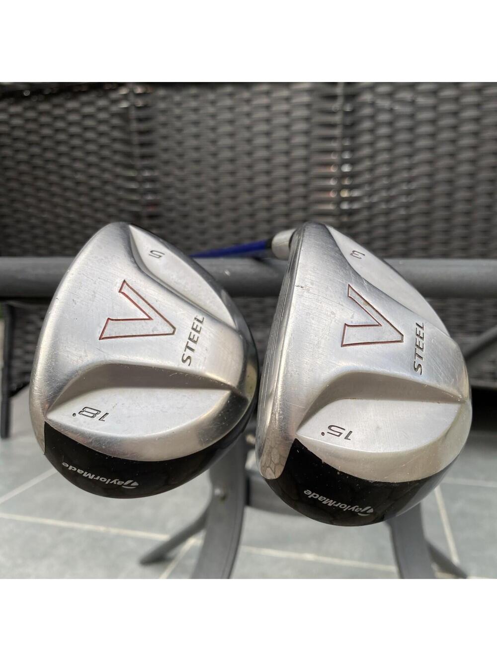 TAYLORMADE V-STEEL FAIRWAY WOODS 3 & 5 REG FLEX RIGHT HAND